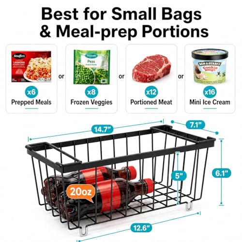 Freezer Organizer Bins - Small Storage Baskets for 7 - Image 3