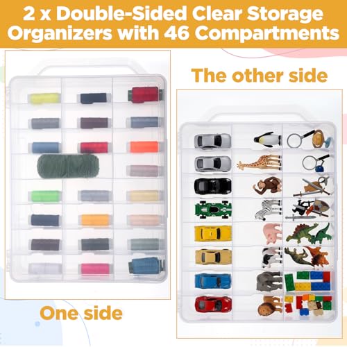 Afcabakila 2 Pcs Sewing Thread Organizer 46 Grids | Home Organization - Image 3
