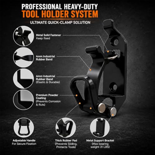 Heavy Duty Metal Rubber Shovel Mount Kit, Shovel Holder for Truck - Image 4