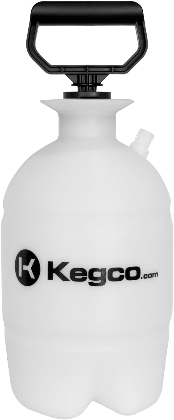 Kegco 1 Gallon Hand Pump Pressurized Kegerator Cleaning Kit w/No-Rinse Cleaner
