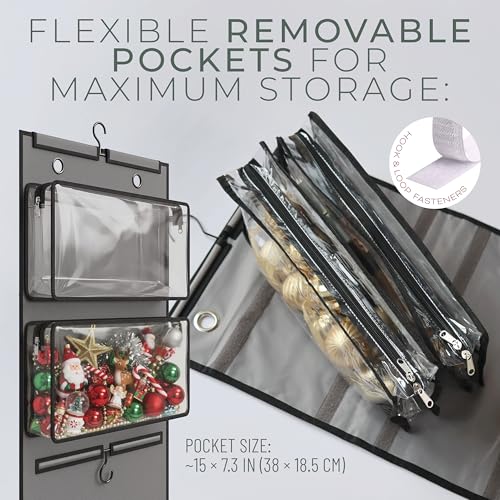Hanging Wrapping Paper Organizer 63", Over-the-Door Gift - Image 4