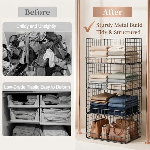 Stackable Closet Organizers and Storage, Closet Shelf - Image 7