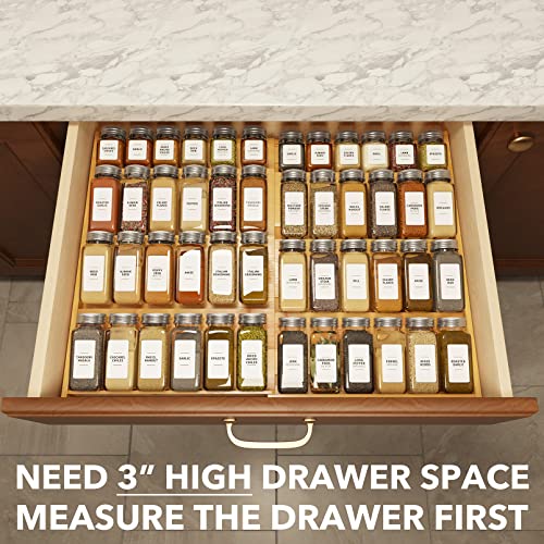 SpaceAid Bamboo Spice Drawer Organizer, (Need 3" Deep Drawer) - Image 5