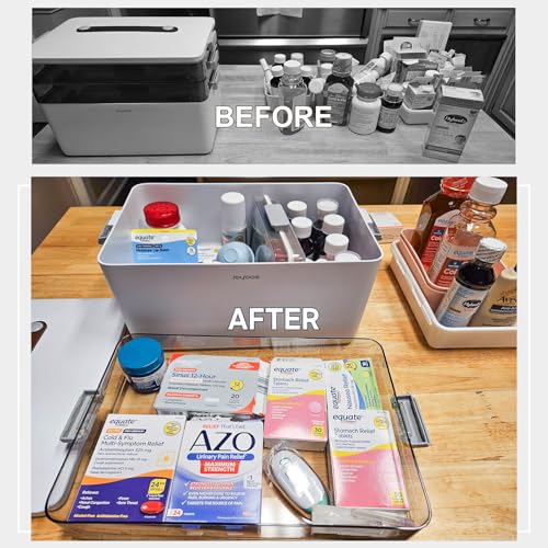 JOYBOS 3-Tier Medicine Storage Box Cabinet, Empty First Aid Kit - Image 4