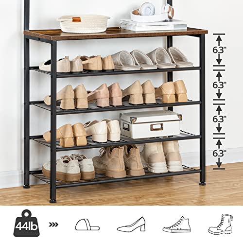 HOOBRO Hall Tree, Coat Rack with Shoe Rack, Hall Tre | Home Organizati - Image 4