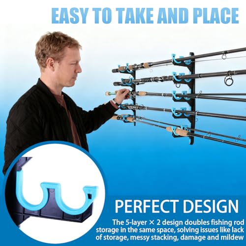 Fishing Rod Holders for Garage, Wall or Ceiling Mounted - Image 5