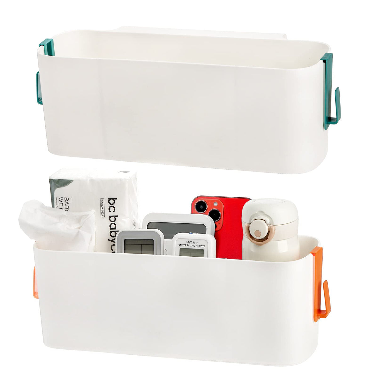 Yopay 2 Pack Bedside Caddy Organizer, Plastic Bunk Bed Shelf - Image 1