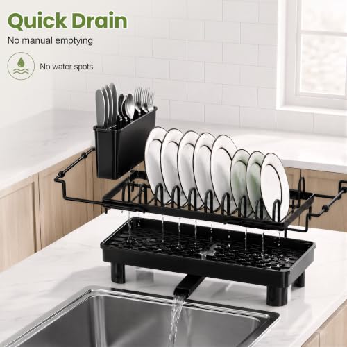 Over Sink Dish Drying Rack - Expandable 14"-22" Small Dish - Image 6