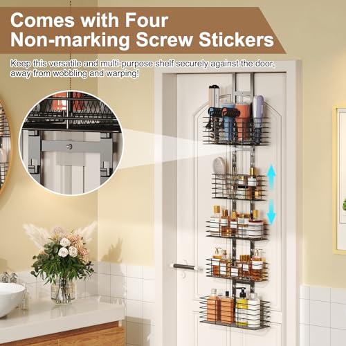 5-Tier Over The Door Organizer Bathroom - Hair Dryer - Image 4