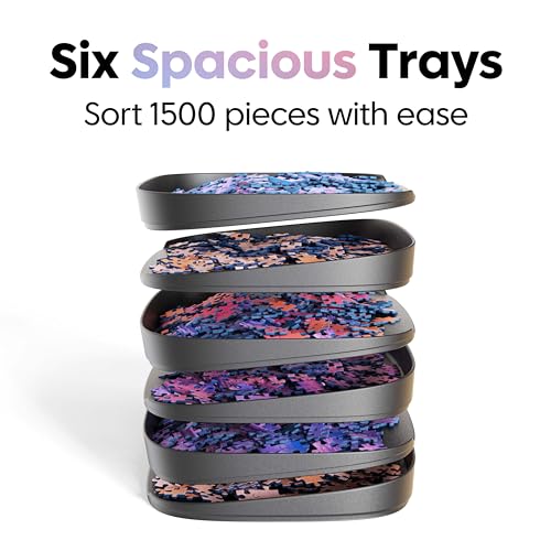 Puzzle Sorting Trays - Set of 6 - Up to 1500 Pieces - Unique - Image 4