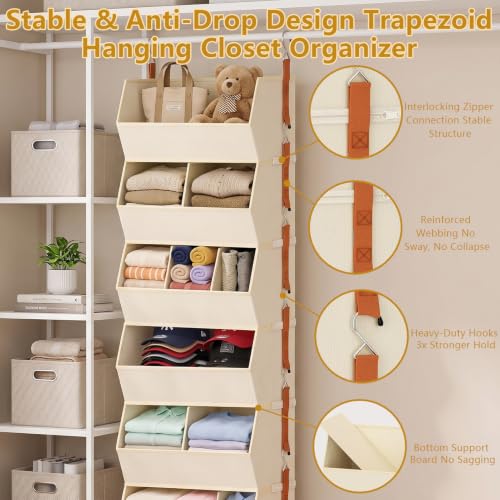 Hanging Closet Organizer Extra Large for Dorm and Bedroom - Image 6