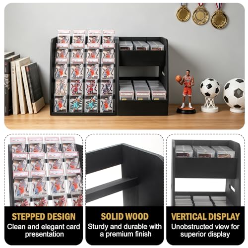 Trading Card Display Stand with Storage, Magnetic 5-Tier - Image 7