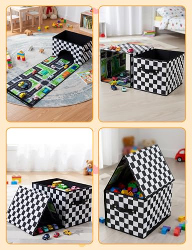 HFKPJRT Toy Car Storage Box with Play Mat, 2-in-1 | Home Organization - Image 7