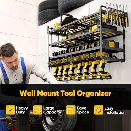 Large Power Tool Organizer Wall Mount,4 Layers Heavy Duty - Image 4