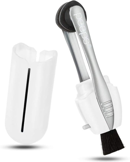CarbonKlean Peeps Eyeglass Lens Cleaner - Efficient and Durable Carbon Microfiber Technology - Exclusively Used by NASA - 500 Uses (Injected White)
