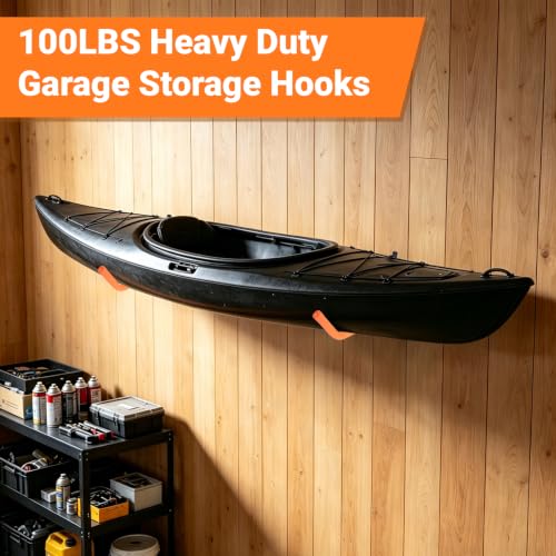4Pack Kayak Storage Rack for Garage Wall,100LB Wall Mount - Image 5