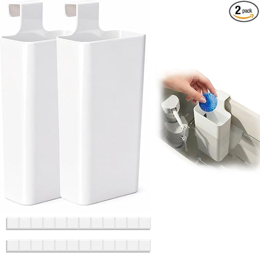 2Pcs Toilet Tank Cleaning Tablet Holder, Toilet Cleaner Tablets Buffer Box Hanging Holder Preventing Dissolved Residue From Polluting Water Tank Caddy Bowl Tablets