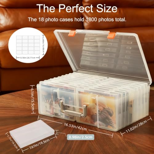 18-Pack Extra Large 5 x 7 Photo Storage Box, Fully | Home Organization - Image 3