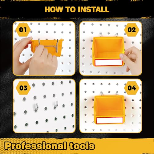 Pegboard Bins Organizer Set 24-Pack - Durable Storage Tray - Image 5