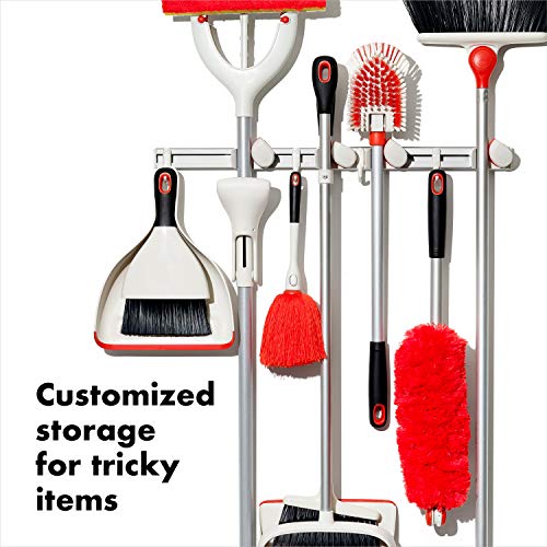 OXO Good Grips Wall-Mounted Mop and Broom Organizer - Image 4
