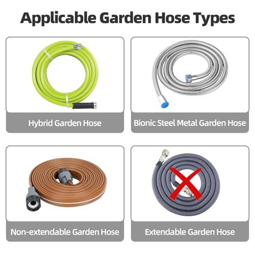 Garden Water Hose Reel,Holds 50-60 Ft of 5/8" Hose - Image 4
