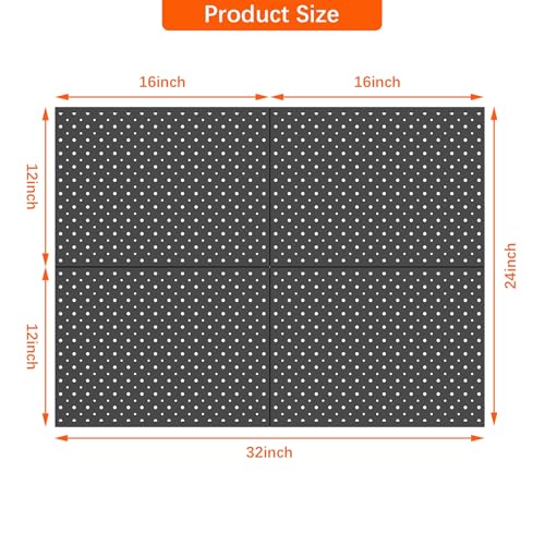 TORACK 4 PCS 12"x16" Metal Pegboard Panels for Garage, Workbench - Image 4