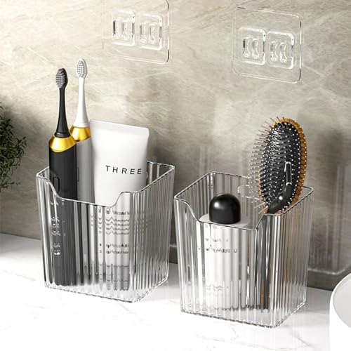 4 Pack Acrylic Wall Mount Organizer, Adhesive Cabinet Door - Image 7