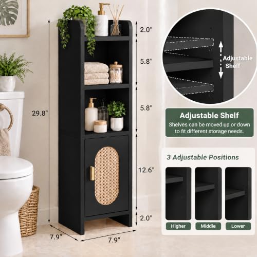 Small Bathroom Storage Cabinet，Narrow Toilet Paper Cabinets - Image 3