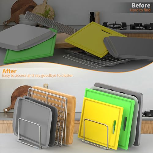 2-Pack Cutting Board Organizer, Cutting Board Holder Stand - Image 6