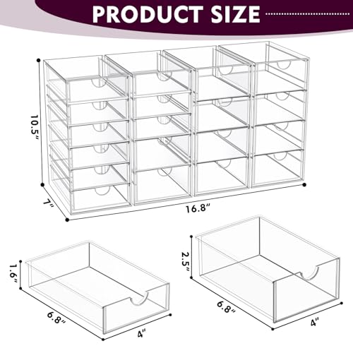 YFXCVSL Acrylic Makeup Organizer with 19 Drawers,Sto | All Products - Image 4
