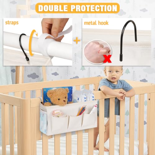 Lilithye Bedside Caddy, Bedside Storage Bag Hanging Organizer - Image 5