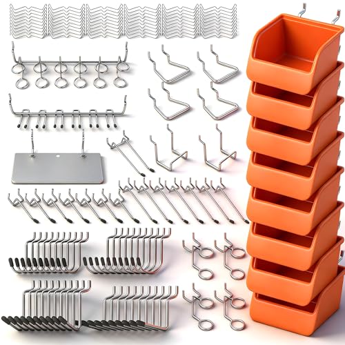 HORUSDY 150 PCS Pegboard Hooks Assortment Kit – 15 Types - Image 2