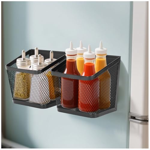 2 Pack Magnetic Spice Rack for Refrigerator and Oven - Image 2