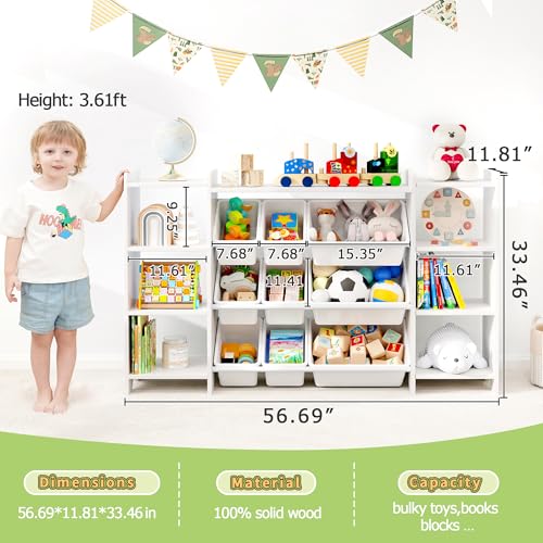 MallBest 57" Extra Wide Kids Bookshelf and Toy Stora | All Products - Image 4