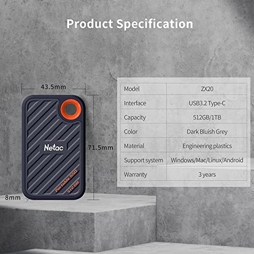 Netac 512GB Extreme Portable SSD External Solid State Drives Up - Image 3