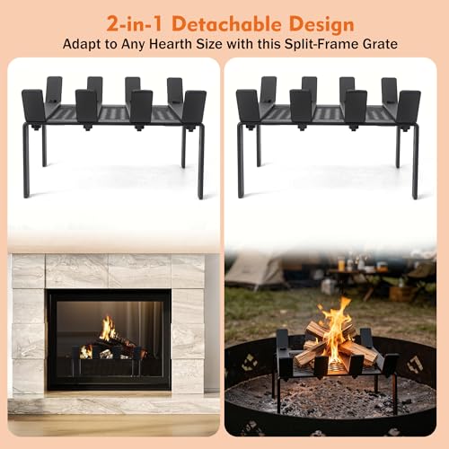 facka Firewood Rack and Fireplace Grate Bundle, Complete - Image 7