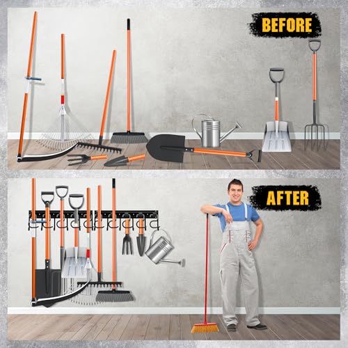 68'' All Metal Adjustable Garden Tool Organizer: Garage - Image 7