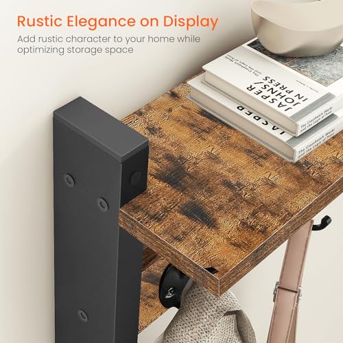 Homode Wall Hooks with Shelf, Wood Coat Rack with Shelf - Image 6