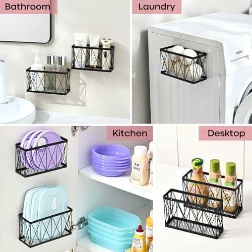 3 Pack Cabinet Organizer - Adhesive Lid Organizer Slim Space Wall - Image 7