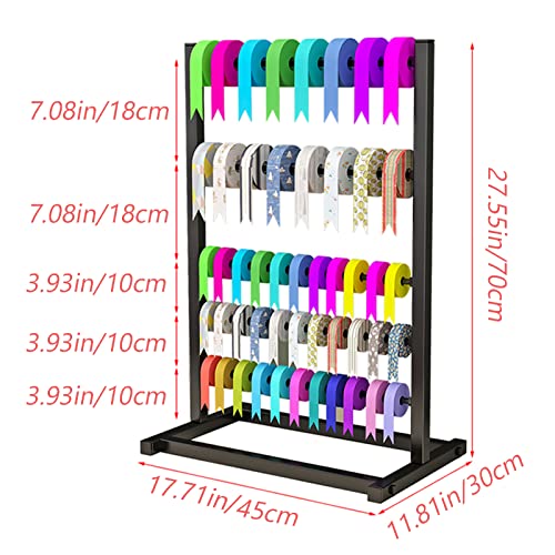 5 Tier Metal Ribbon Organizer Rack for Countertop Craft - Image 4