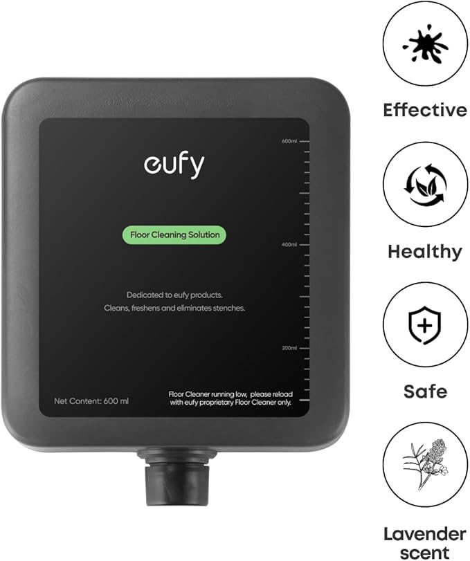 eufy Floor Cleaning Solution, Ready to Use, 600 ml, Floor Cleaning Solution, Safe, Compatible with E25