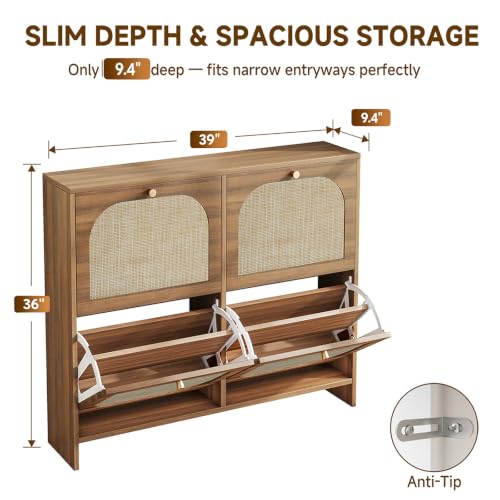 Nicetree Shoe Cabinet Storage for Entryway, Narrow Shoe - Image 3