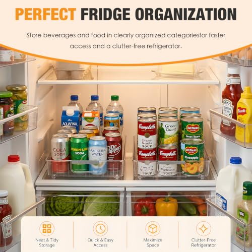 2 Pack Profile Fridge Organizer Bins with Wheels, 2. | All Products - Image 5