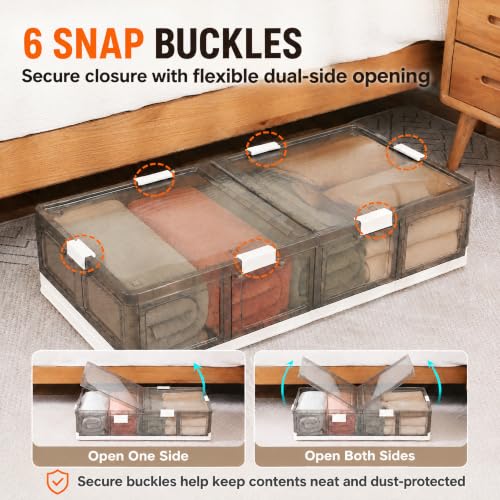 2-Pack Under Bed Storage Containers with Wheels | Home Organization - Image 7