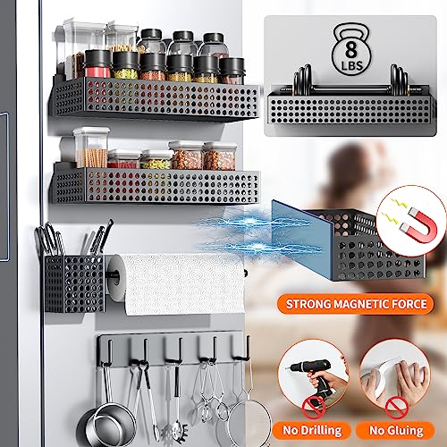 Magnetic Spice Rack for Refrigerator Set of 5 for Kitchen - Image 4