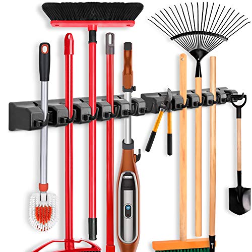 IMILLET 2 Pack Mop and Broom Holder, Wall Mount Organizer Storage - Image 2