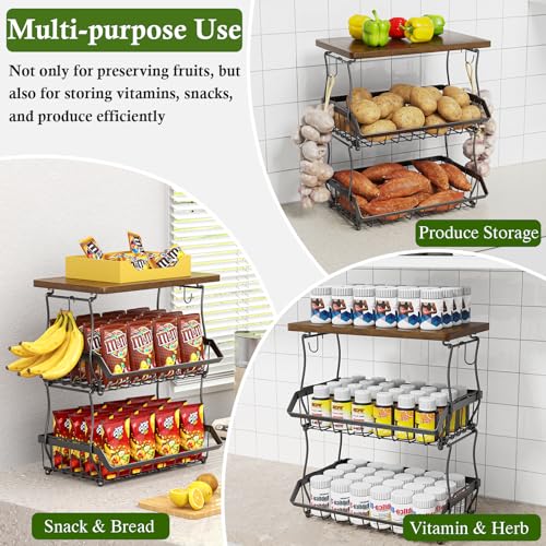 OKZEST 3-Tier Fruit Basket Fits Between Countertop & Upper - Image 6