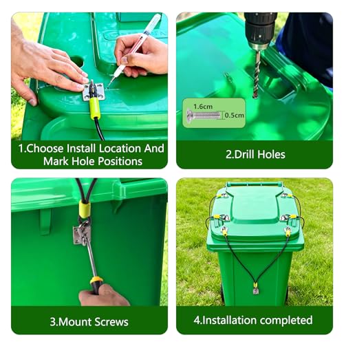 Universal Raccoon Trash Can Lid Lock - Small Animals Outdoor - Image 6