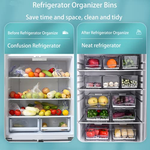 Diskary Fridge Organizer, Stackable Refrigerator Organizer Bins - Image 4