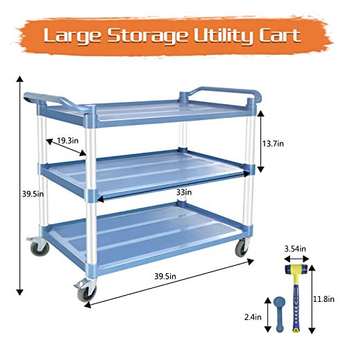 Utility Carts with Wheels Large Size Rolling Cart with Wheels - Image 7